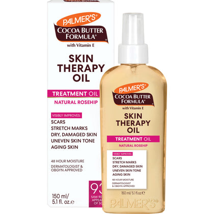 Palmer's bottle front showing rosehip body oil and quick hydration
