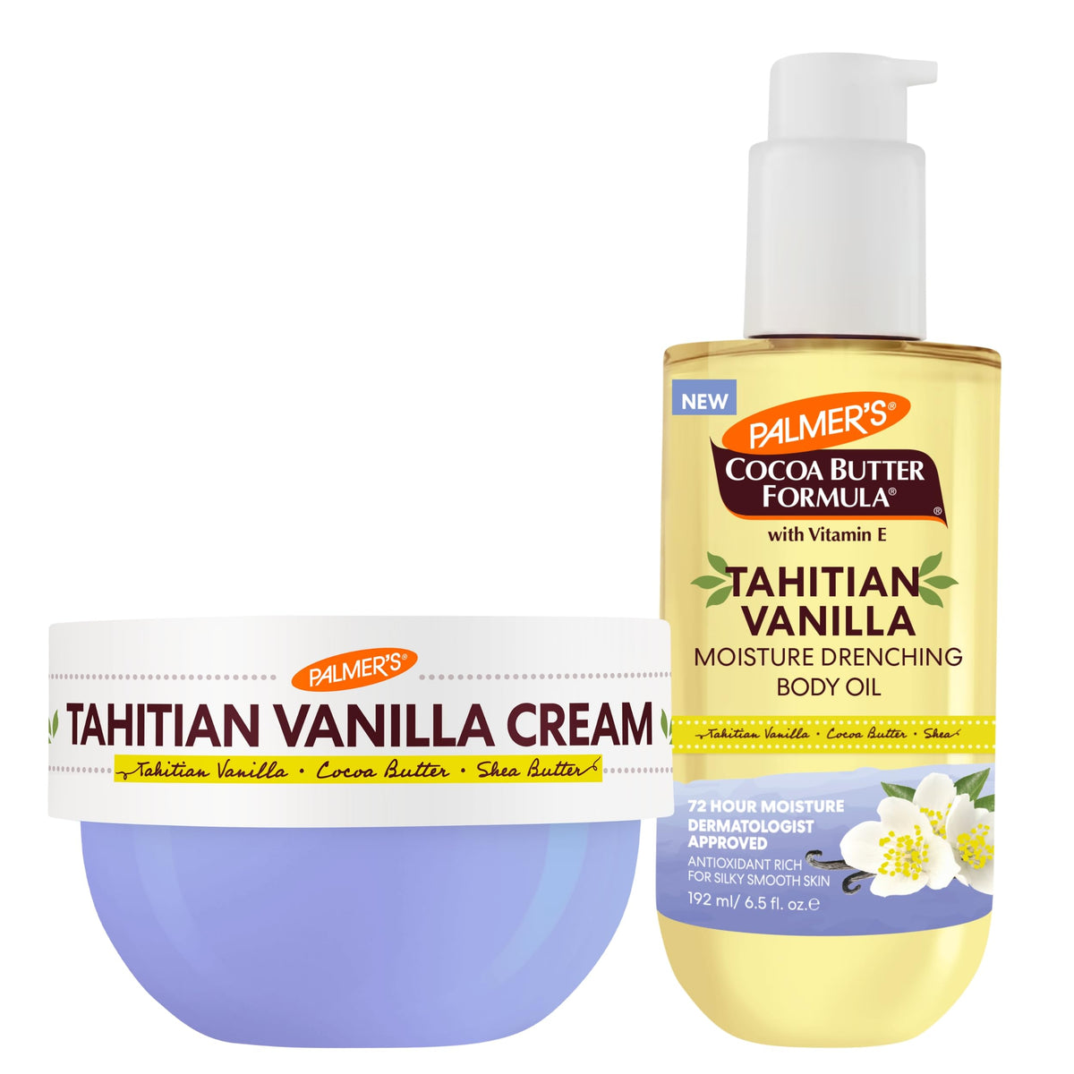 Palmer's front packaging showing both products and benefits
