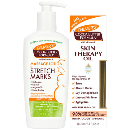 Palmer's bundle front packaging showing both lotion and oil for hydration