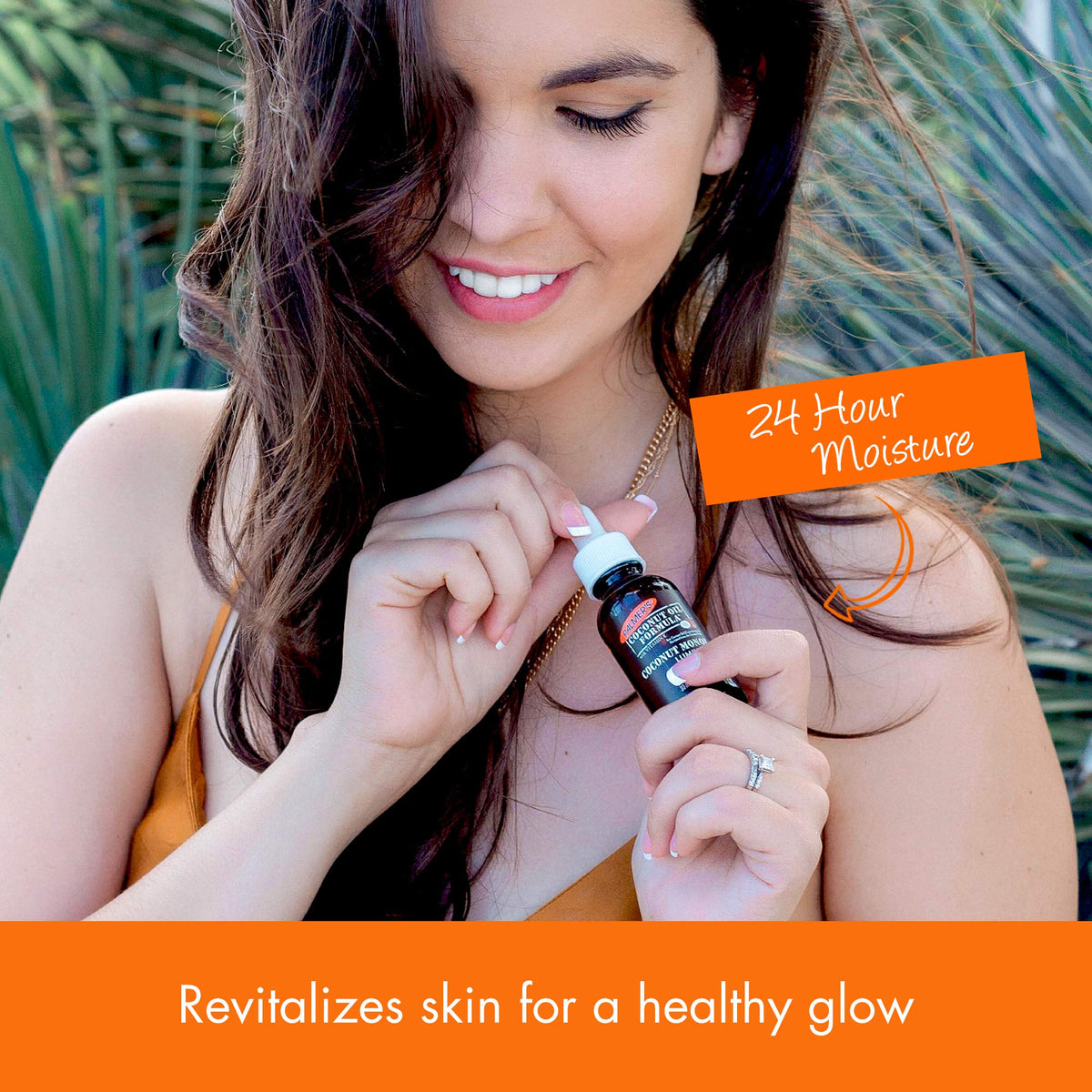 Palmer's Coconut Monoi facial oil dropper showing lightweight hydration benefit