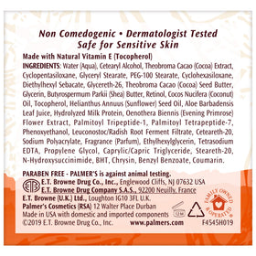 Palmer's cream on hand application demonstrating absorbency and smooth finish
