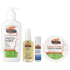 Palmer's kit front packaging showing four-piece prenatal set benefits