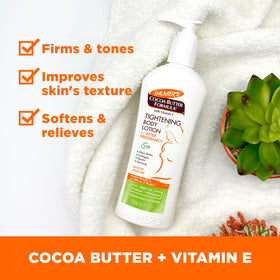 Palmer's products staged with a new mom showing simple everyday routine benefits