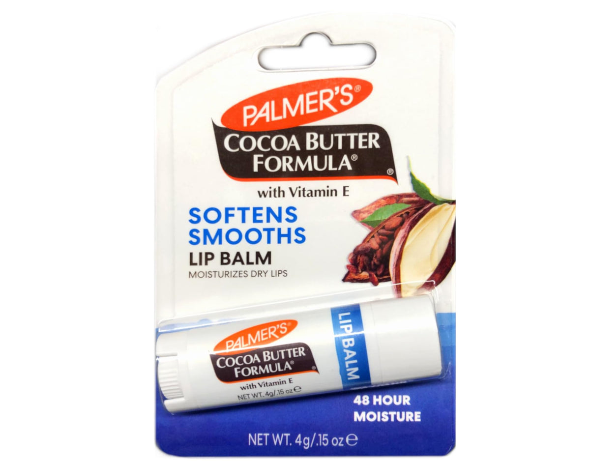 Palmer's front packaging showing 12-count balm pack and easy storage benefit