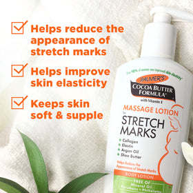 Palmer's lotion texture on hand demonstrating smooth, non-greasy finish