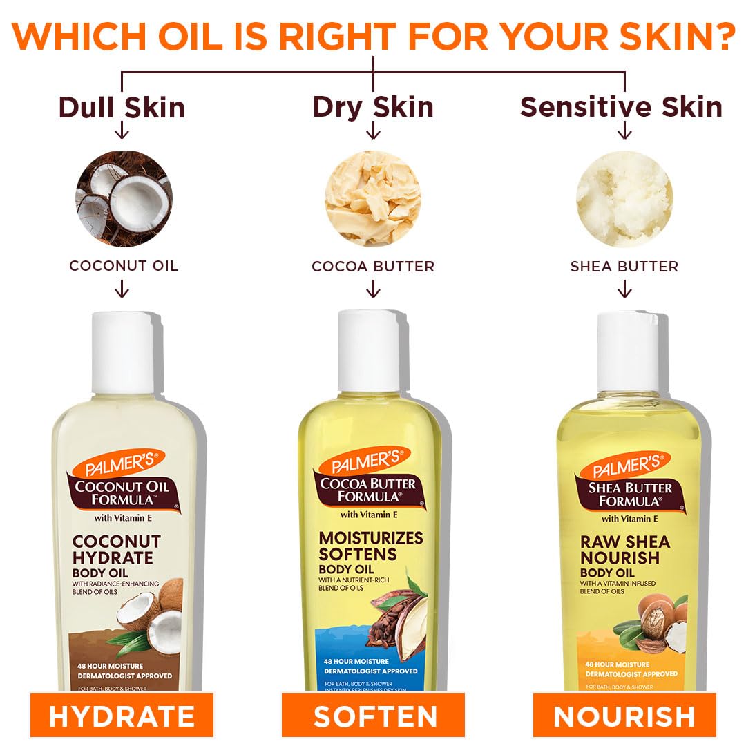 Palmer's oils in ceramic bowls showing natural ingredients and clarity