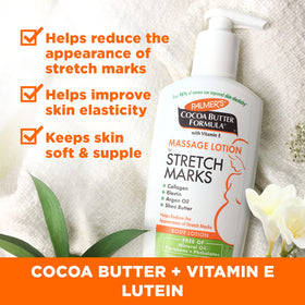 Palmer's product flatlay with pregnancy essentials conveying convenient routine