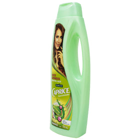 Palmolive Caprice applied to curly hair in shower, showcasing improved curl definition benefit
