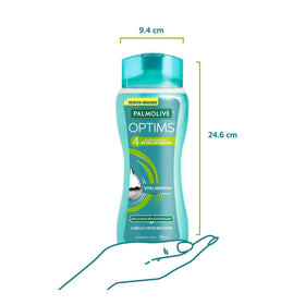 Palmolive Optims texture close-up highlighting creamy lather benefit