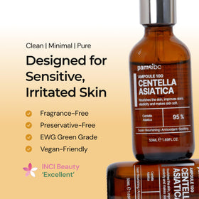 PAMSIBC ingredients label detail showing minimalist formulation benefit
