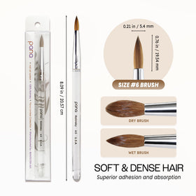 PANA bristle tapered tip macro highlighting Kolinsky hair for precise beads