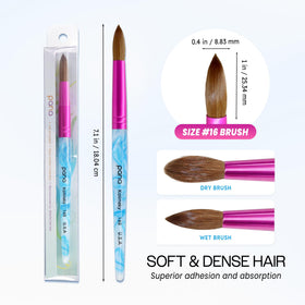 PANA brush held in hand illustrating comfortable balanced length benefit
