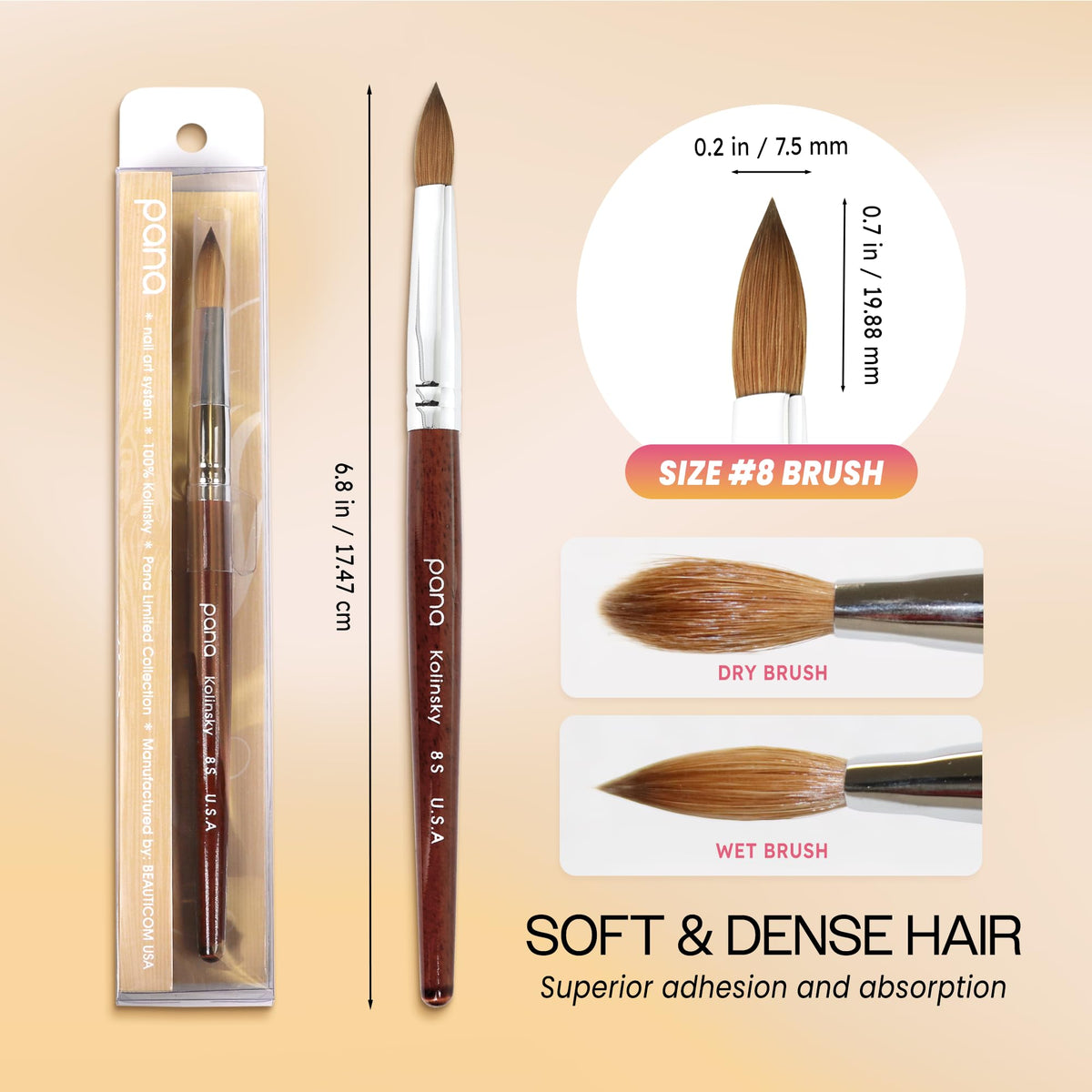 PANA brush in salon use sculpting an acrylic bead for consistent application