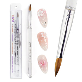 PANA clear acrylic handle close-up demonstrating ergonomic grip and balance