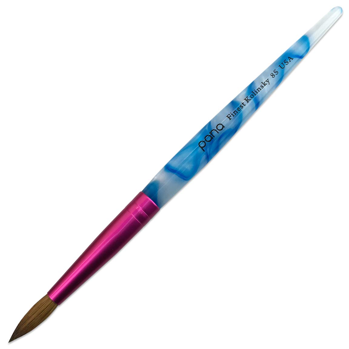 PANA front view showing blue-white swirl handle and overall brush benefit