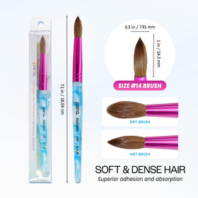 PANA brush applying acrylic demonstrating smooth, even product laydown