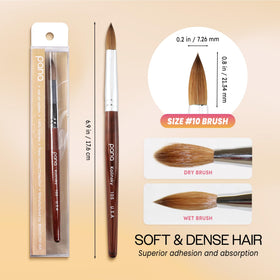 PANA pure Kolinsky hair tip macro showing fine taper for smooth beads