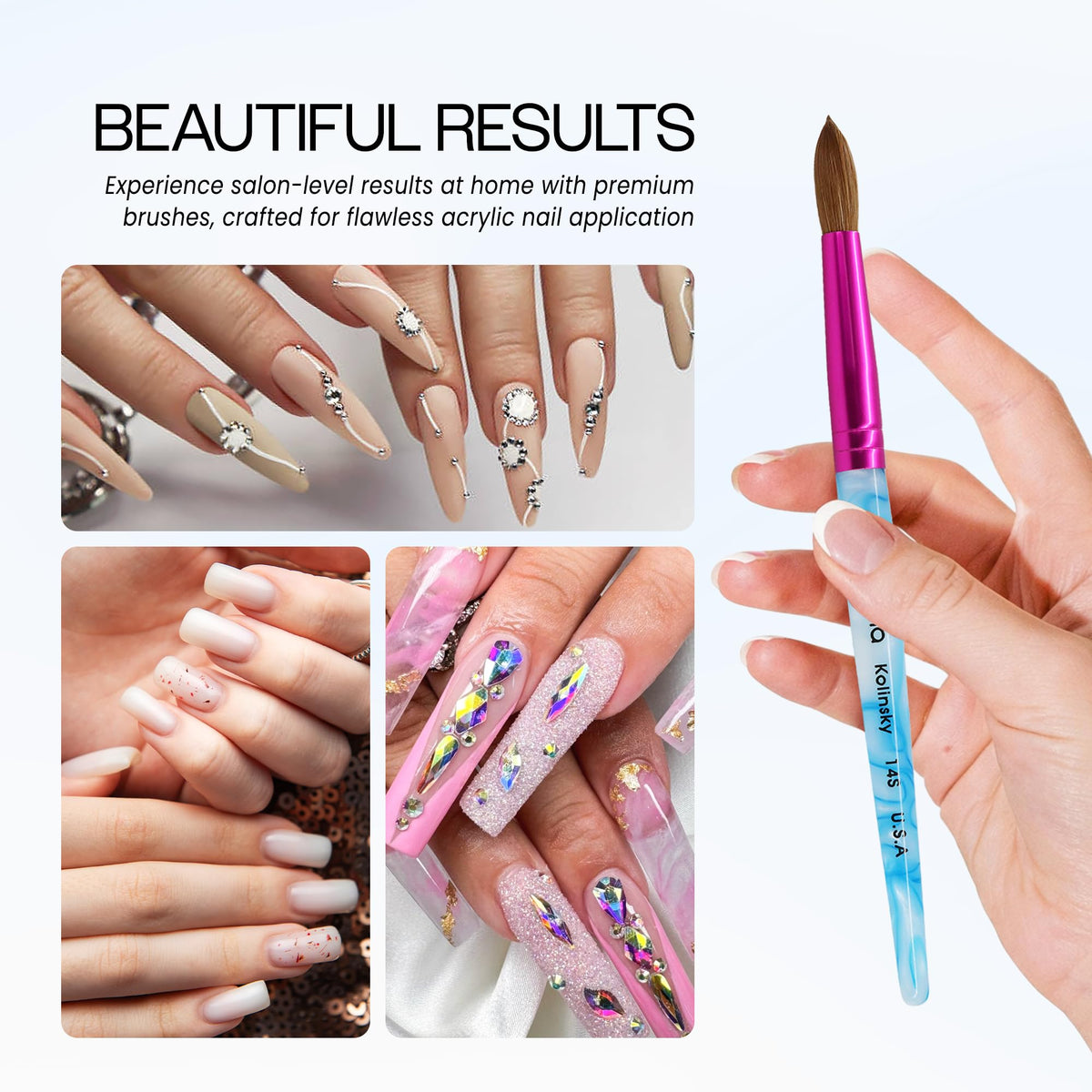 PANA brush next to ruler showing 7.1-inch length for balanced handling