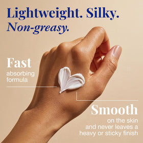 Panama Jack application on skin demonstrating even coverage benefit