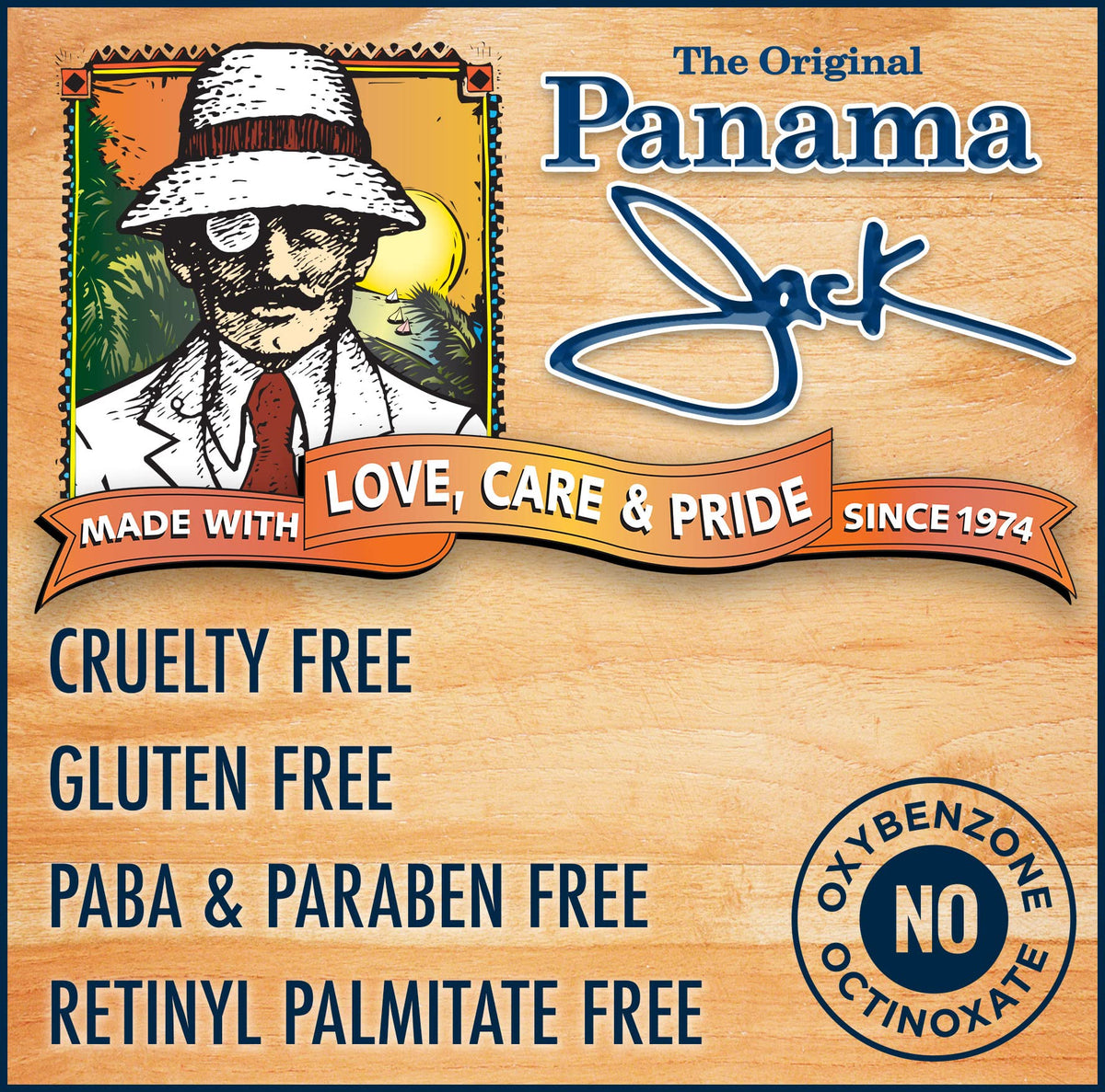 Panama Jack being applied on forearm demonstrating even coverage