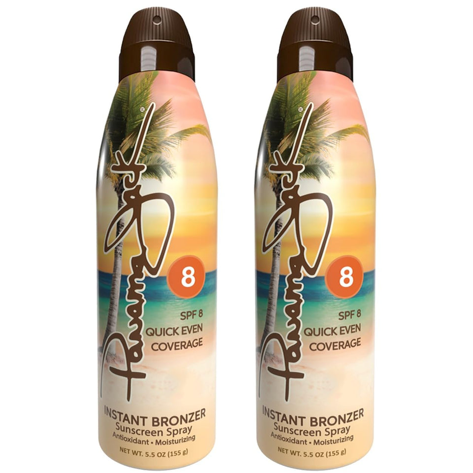 Panama Jack front bottle showing branding and bronzer benefit