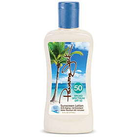 Panama Jack front packaging showing SPF 50 and benefits