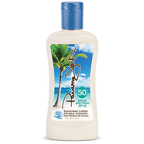 Panama Jack front packaging showing SPF 50 and benefits