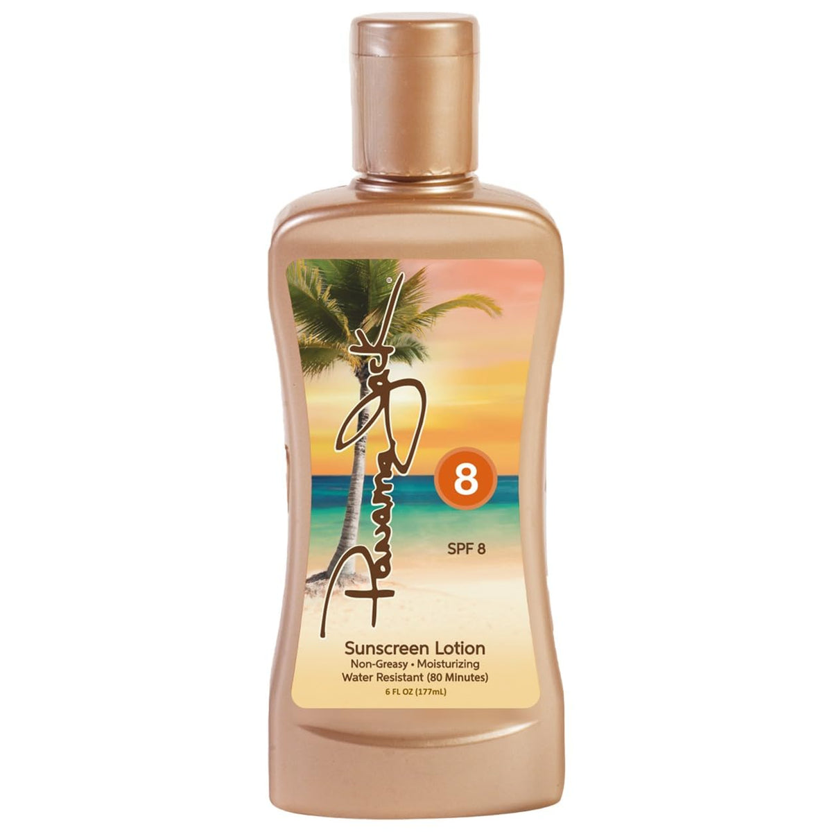Panama Jack ingredients and features panel showing free-from claims and antioxidants