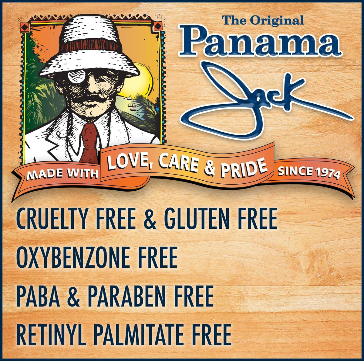 Close-up of Panama Jack Vanilla lip balm tip illustrating smooth, non-waxy finish and easy application