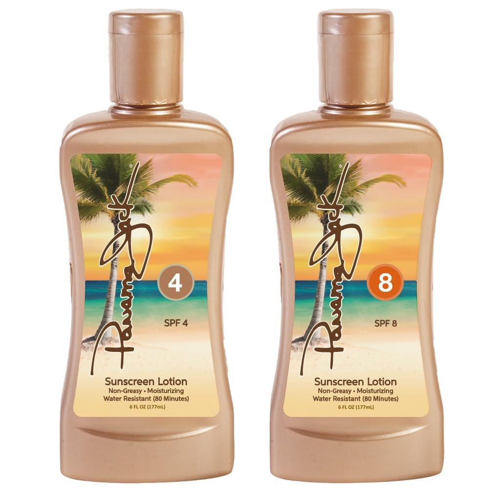 Panama Jack bottle held in hand to show 6 fl oz size for easy packing