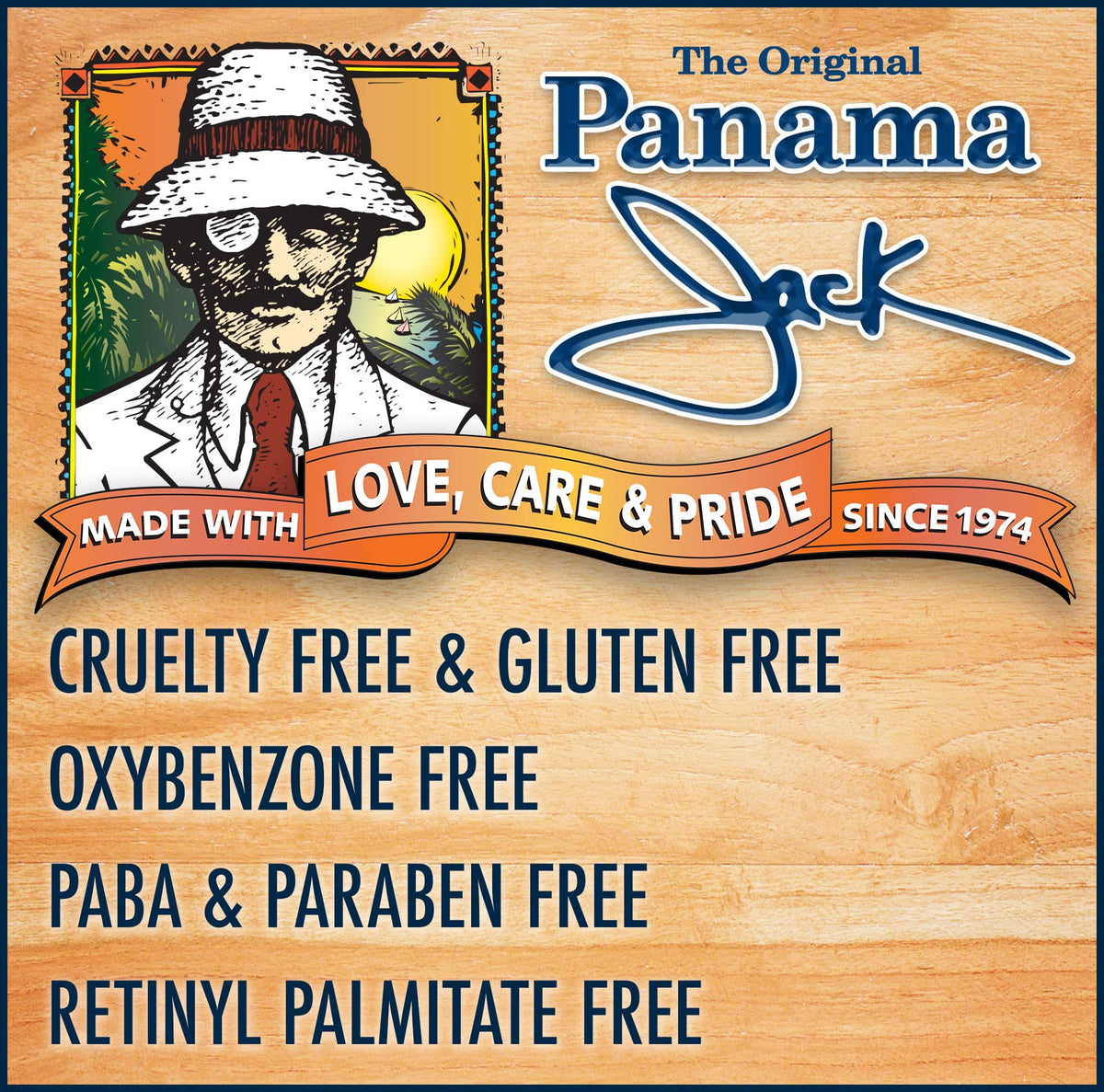 Panama Jack tropical flavor close-up showing bright color and moisturizing benefit