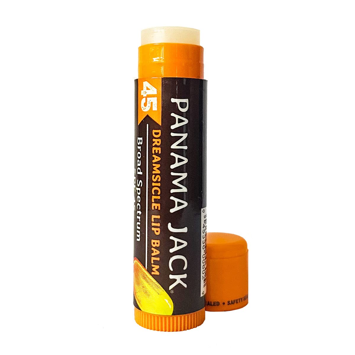 Panama Jack tube with open cap showing twist-up dispenser for easy use
