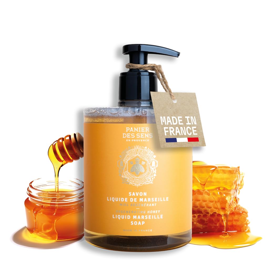 Panier des Sens front packaging showing bottle and honey scent benefit