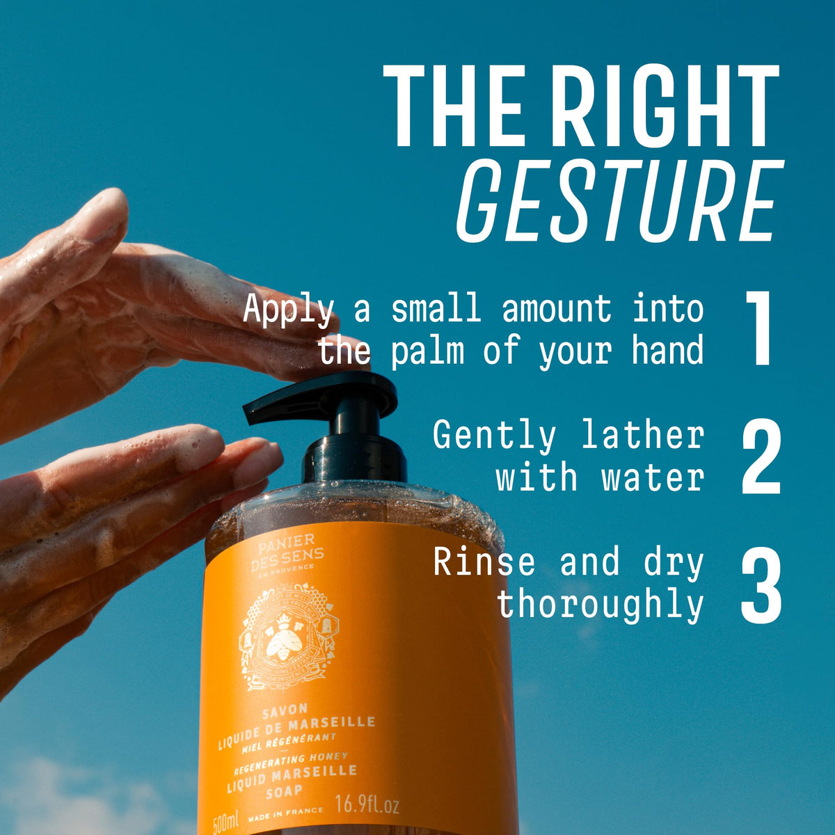 Panier des Sens refill bottle beside common items showing size and scale