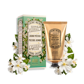 Panier des Sens front tube showing jasmine hand cream benefits