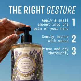 Panier des Sens bottle in bathroom setting adding elegant sinkside benefit