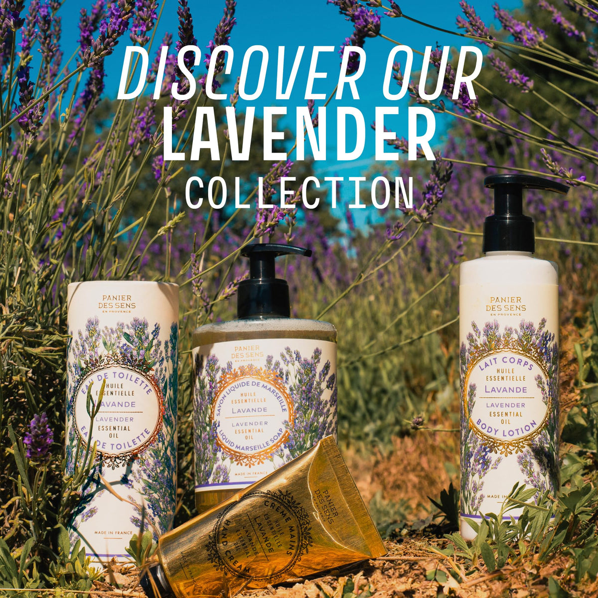 Panier des Sens styled in Provençal scene offering aesthetic fragrance benefit