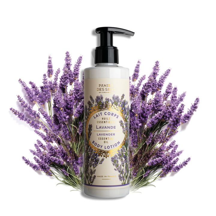 Panier des Sens front packaging showing pump and lavender scent for everyday hydration