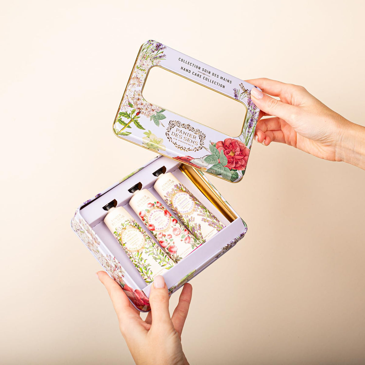 Panier des Sens lavender tube closeup showing calming Provence fragrance benefit