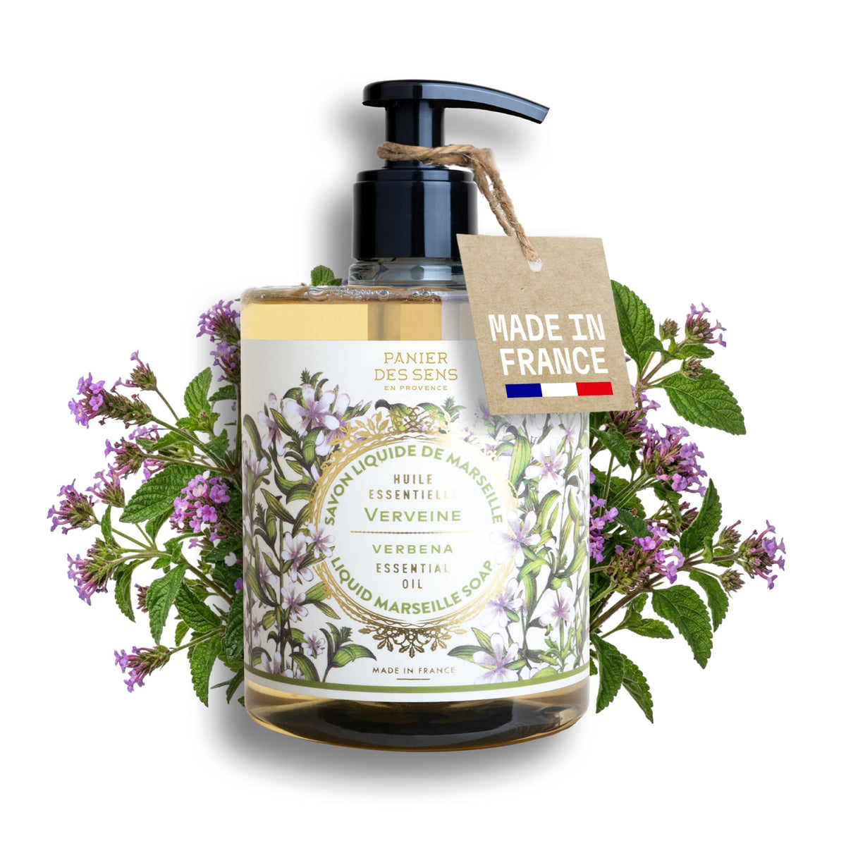 Panier des Sens front packaging showing elegant bottle and brand benefits