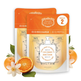 Panier des Sens front packaging showing refill pack and brand benefit of sustainability