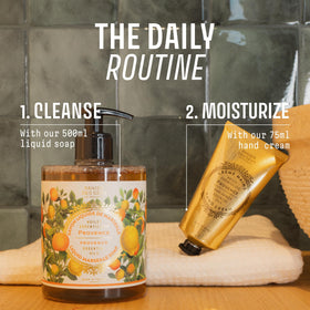 Panier des Sens bottle on bathroom counter conveying refined décor and utility