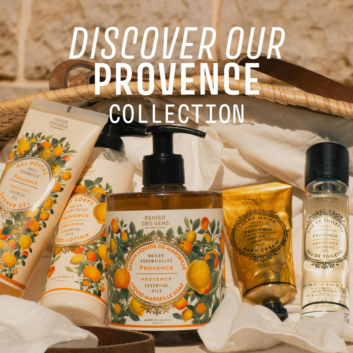 Panier des Sens citrus and sage botanicals representing Provence scent inspiration
