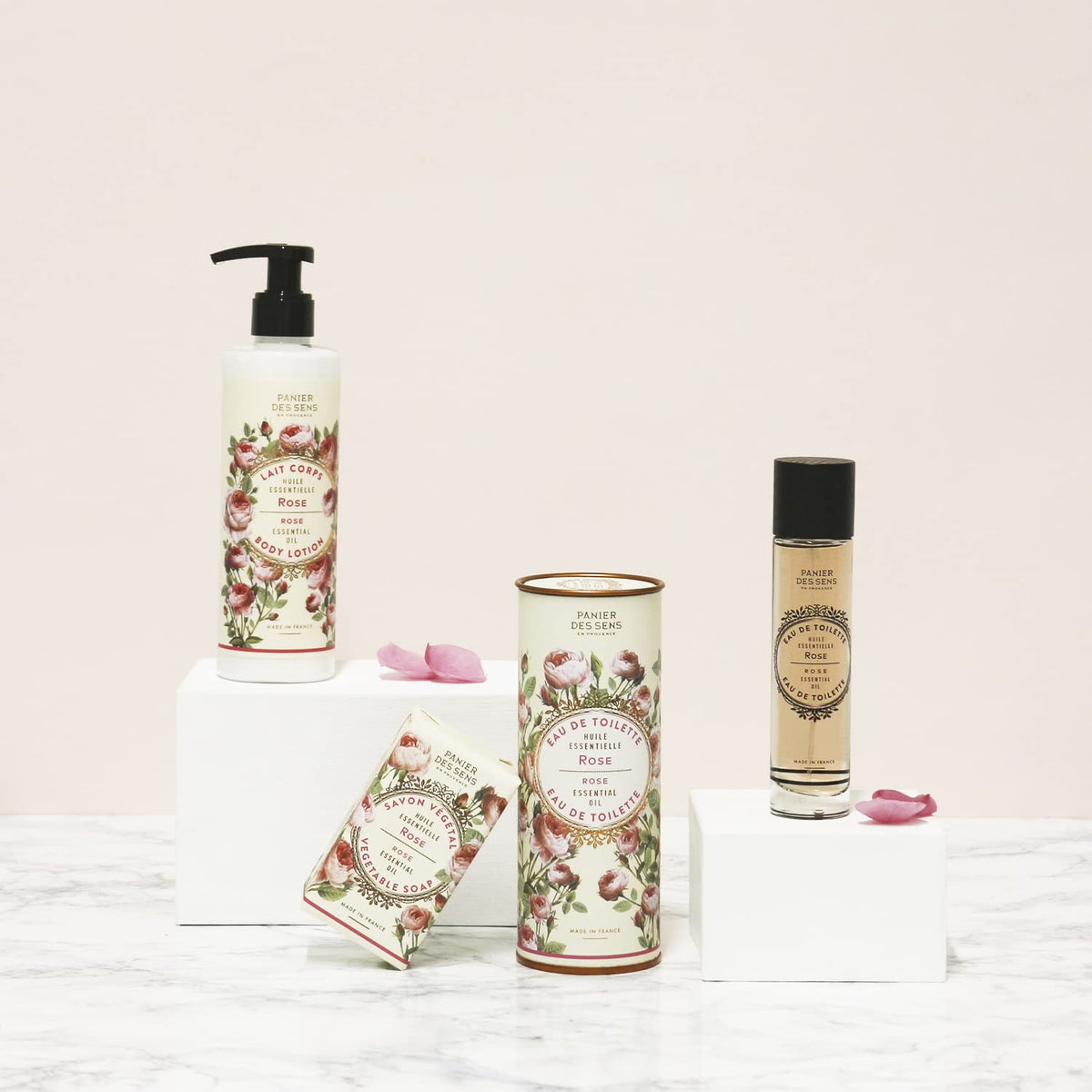 Panier des Sens applying lotion to hands illustrating quick absorption and hydrated skin