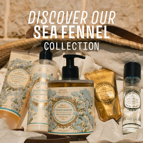 Panier des Sens natural ingredients display with olive oil emphasizing moisturizing benefit
