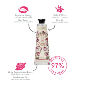 Panier des Sens cream texture on hand demonstrating hydrating non-greasy absorption