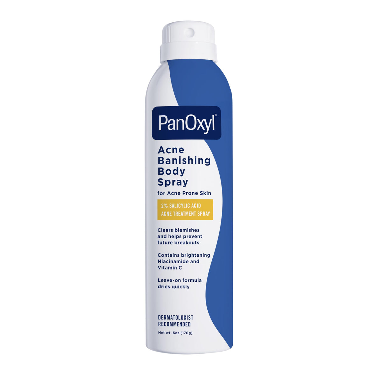 PanOxyl front packaging showing 2% salicylic acid for clear body skin