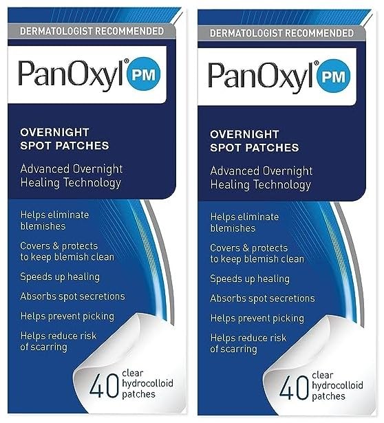 PanOxyl front packaging showing two-pack and 40-count for convenience
