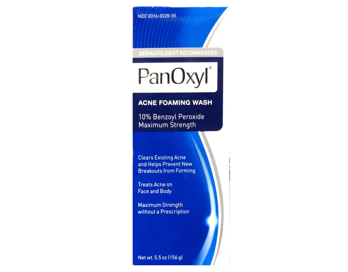 PanOxyl six-pack arranged showing value pack supply and long-term use benefit