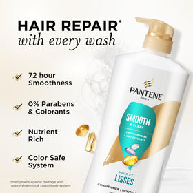 Pantene back label with ingredients and usage directions for confidence